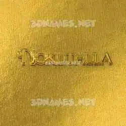 nokuthula in All Gold style - 3D name wallpaper