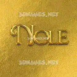 nole in All Gold style - 3D name wallpaper