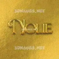 nolie in All Gold style - 3D name wallpaper