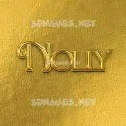 nolly in All Gold style - 3D name wallpaper