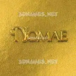 nomae in All Gold style - 3D name wallpaper