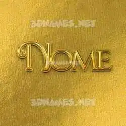 nome in All Gold style - 3D name wallpaper