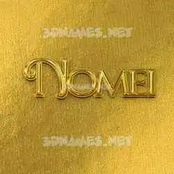 nomei in All Gold style - 3D name wallpaper