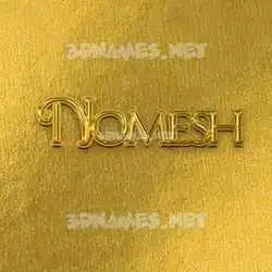 nomesh in All Gold style - 3D name wallpaper