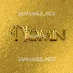 nomin in All Gold style - 3D name wallpaper