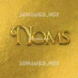 noms in All Gold style - 3D name wallpaper
