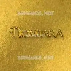 nomtara in All Gold style - 3D name wallpaper