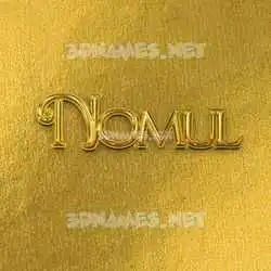 nomul in All Gold style - 3D name wallpaper
