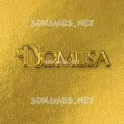 nomusa in All Gold style - 3D name wallpaper