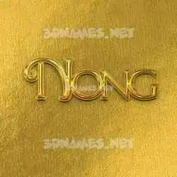 nong in All Gold style - 3D name wallpaper