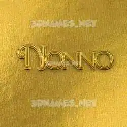 nonno in All Gold style - 3D name wallpaper