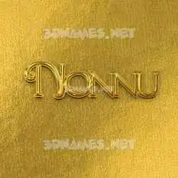 nonnu in All Gold style - 3D name wallpaper