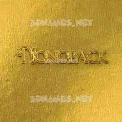 nonoback in All Gold style - 3D name wallpaper