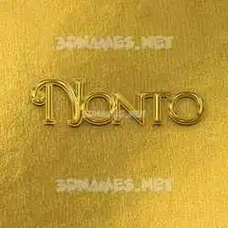 nonto in All Gold style - 3D name wallpaper