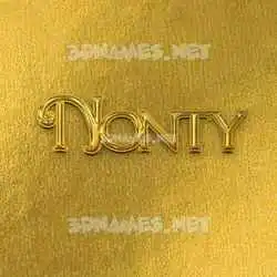 nonty in All Gold style - 3D name wallpaper