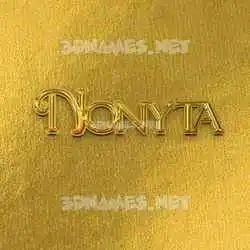 nonyta in All Gold style - 3D name wallpaper