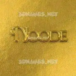noode in All Gold style - 3D name wallpaper