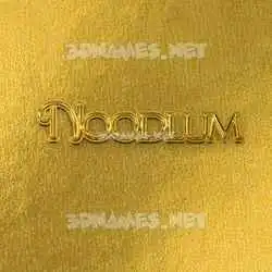 noodlum in All Gold style - 3D name wallpaper