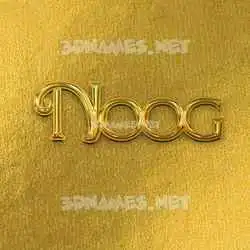 noog in All Gold style - 3D name wallpaper