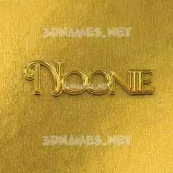 noonie in All Gold style - 3D name wallpaper
