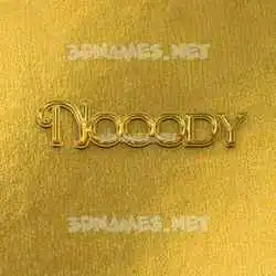 nooody in All Gold style - 3D name wallpaper
