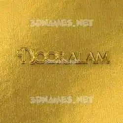 nooralam in All Gold style - 3D name wallpaper