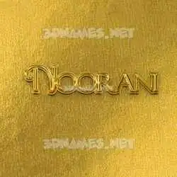 noorani in All Gold style - 3D name wallpaper