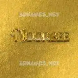 noorbee in All Gold style - 3D name wallpaper
