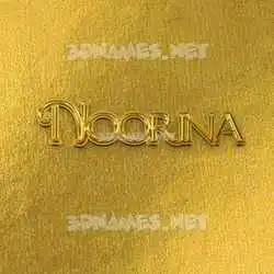 noorina in All Gold style - 3D name wallpaper