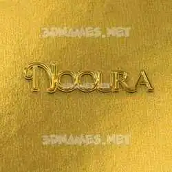 nooura in All Gold style - 3D name wallpaper