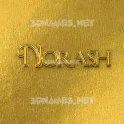 norash in All Gold style - 3D name wallpaper