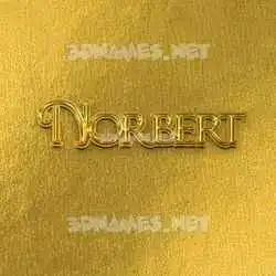 norbert in All Gold style - 3D name wallpaper