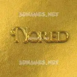 nored in All Gold style - 3D name wallpaper