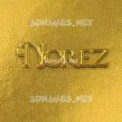 norez in All Gold style - 3D name wallpaper