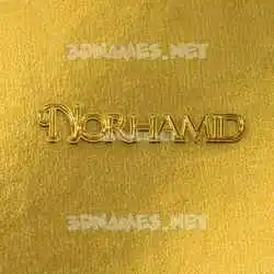 norhamid in All Gold style - 3D name wallpaper