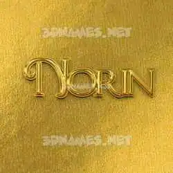 norin in All Gold style - 3D name wallpaper