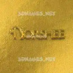norshee in All Gold style - 3D name wallpaper