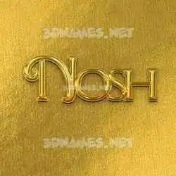 nosh in All Gold style - 3D name wallpaper
