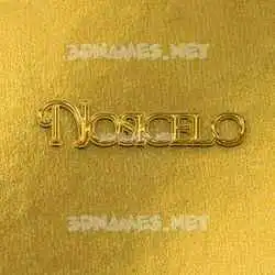 nosicelo in All Gold style - 3D name wallpaper