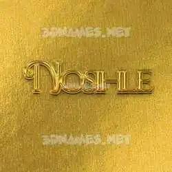 nosihle in All Gold style - 3D name wallpaper