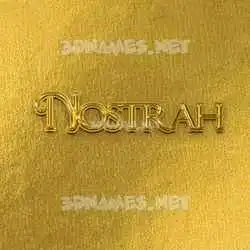nostrah in All Gold style - 3D name wallpaper