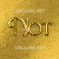 not in All Gold style - 3D name wallpaper