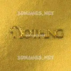 nothing in All Gold style - 3D name wallpaper
