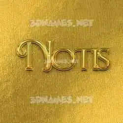 notis in All Gold style - 3D name wallpaper