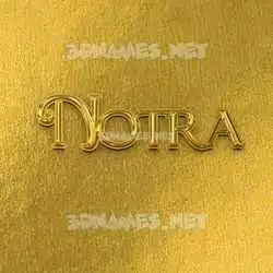 notra in All Gold style - 3D name wallpaper