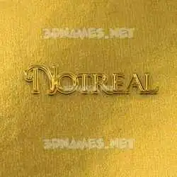 notreal in All Gold style - 3D name wallpaper