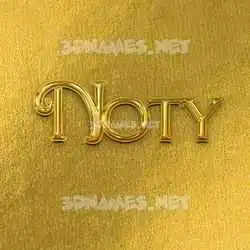 noty in All Gold style - 3D name wallpaper