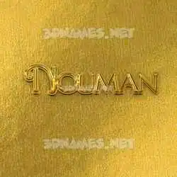 nouman in All Gold style - 3D name wallpaper