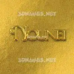 nounei in All Gold style - 3D name wallpaper