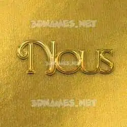 nous in All Gold style - 3D name wallpaper